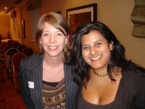 Debbie Evran with Mastery Path speaker, Dr Manjir Samanta-Laughton MBBS